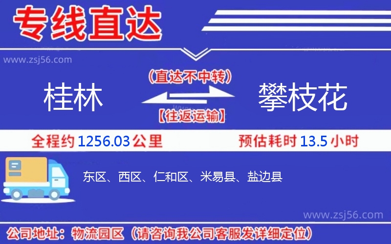 桂林到攀枝花物流公司 桂林到攀枝花物流公司