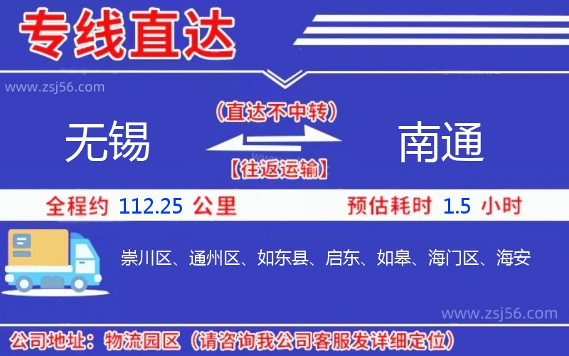 無錫到南通物流公司 無錫到南通物流公司